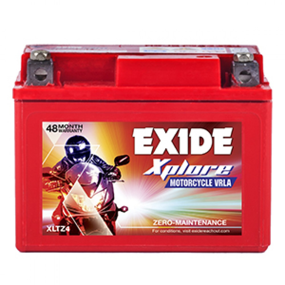 EXIDE EXPLORE XLTZ4 (3ah) - 24M GUARENTY + 24 WARRANTY