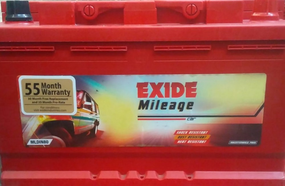 EXIDE MILEAGE RED MLDIN80 (80ah) - 30M GUARENTY & 25M WARRENTY