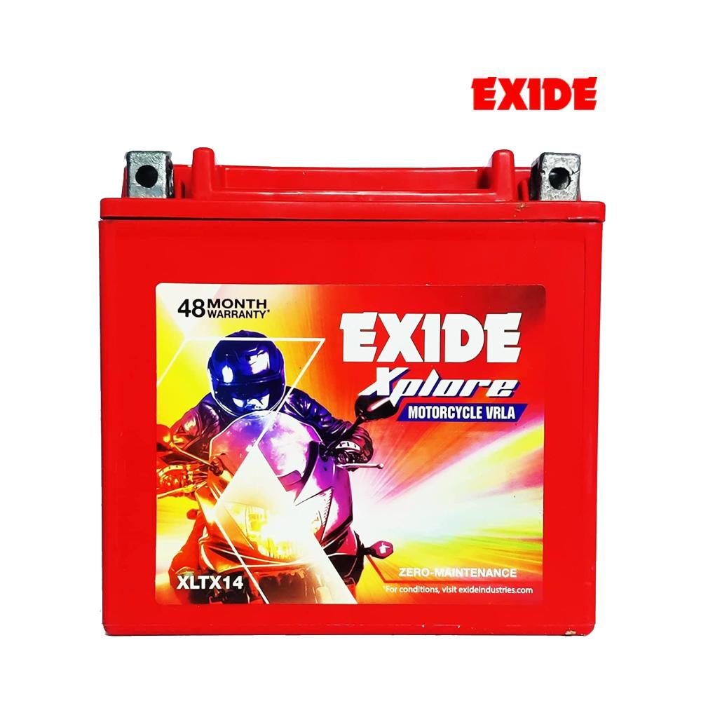 EXIDE EXPLORE XLTX14L (12ah) - 24M GUARENTY + 24 WARRANTY